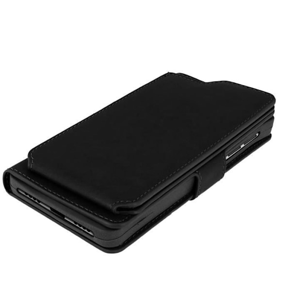 Plånboksfodral för smartphone - AVIZAR - Universal - 5,0 till 5,3'' - Svart - Fullständigt skydd svart