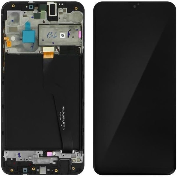 Samsung Galaxy A10 LCD-skærm Komplet Touch Block-kompatibel sort Svart