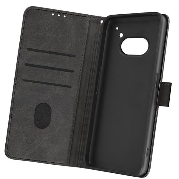 Case for Nothing Phone 2a Rannehihna Flip Stand Lompakko Musta Svart