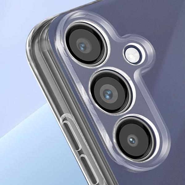 Fodral till Samsung Galaxy M55 - AVIZAR - Skyddat kamerablock - Genomskinlig mjuk silikon Transparent