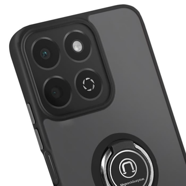 Coque til Honor 200 Smart Metal Ring Video Støtte Sort Svart