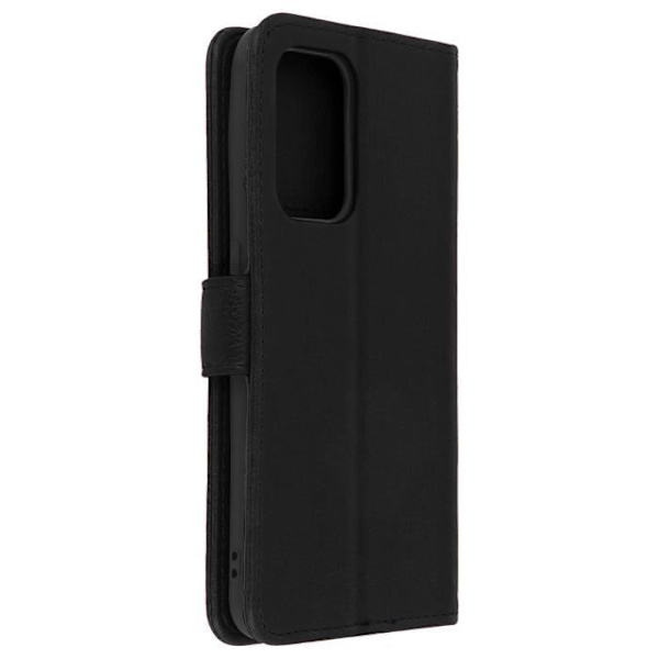 Foliofodral - Oppo - A94 5G - Texturerat ekoläder - Stödfunktion - Magnetisk Svart