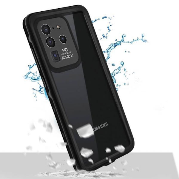 Coque - REDPEPPER - Samsung Galaxy S20 Ultra - Vandtæt - Stødabsorberende - Indbygget skærmbeskyttelse Svart
