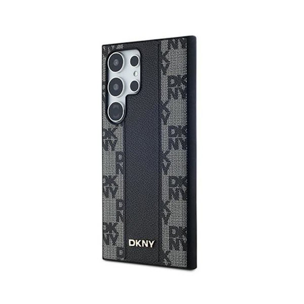 DKNY ruudullinen nahka monokuvioinen MagSafe - kotelo Samsung Galaxy S24 Ultralle (musta)