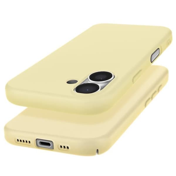 Etui til iPhone 16 Plus - AVIZAR - Fast Cover - Halvstivt - Soft-touch - Gul Gul
