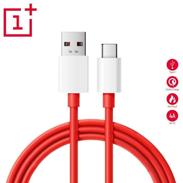 KABEL FÖR ONEPLUS 7 - 6T - 6 - 5T - 5 - 3T - 3, DASH TYPE C USB 5V-4A