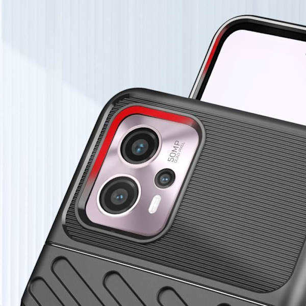 Skyddande skal - Motorola - Moto G13, G23 - Flexibelt silikon - Halkskydd - Ruggat Svart