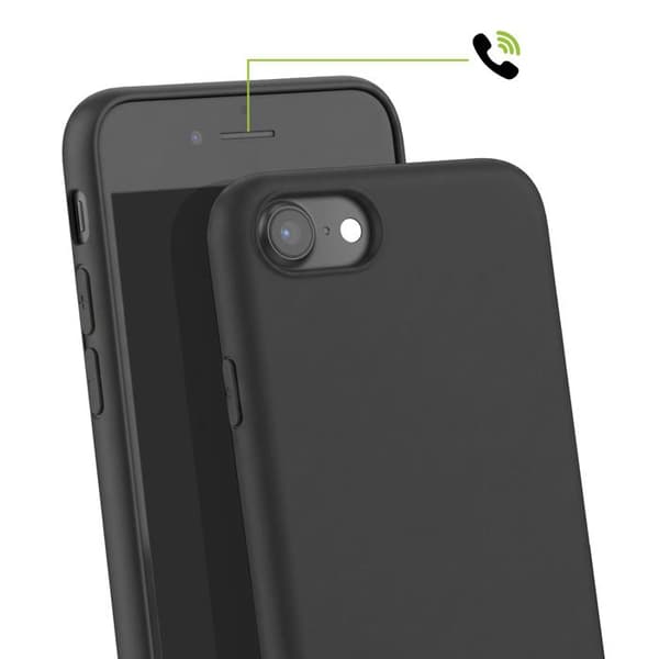 Silicone Cover til iPhone SE med Diskret og Stødabsorberende Beskyttelse Mayaxess Sort Svart