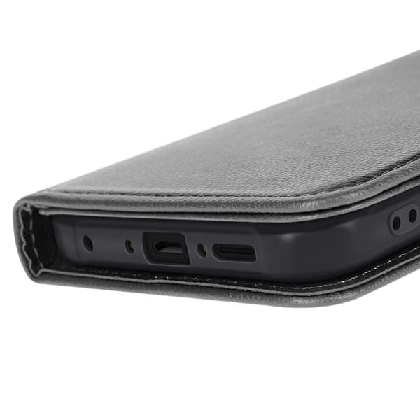Läppätasku - Galaxy XCover 7 Pro - Harmaa tekonahka - Video-tuki - Korttipidike Grå
