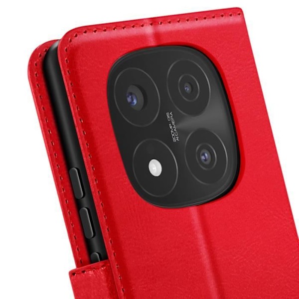 Redmi Note 14 Pro ja 14 Pro Plus Laukkukotelo Rannehihnalla Mayaxess Punainen Röd