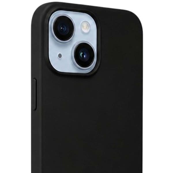 Silicone cover til iPhone 14 Plus med mikrofiberforing, andet MW Sort Svart