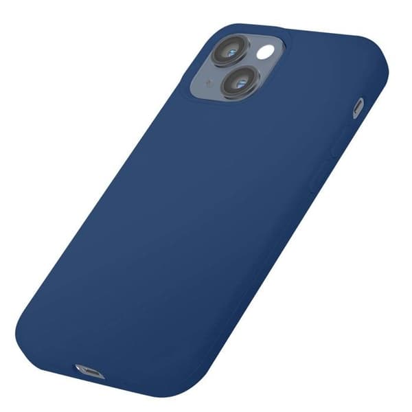 Cover til iPhone 14 Farve Skin i TPU med Blødt Inderfoder Moxie Mørkeblå Blå