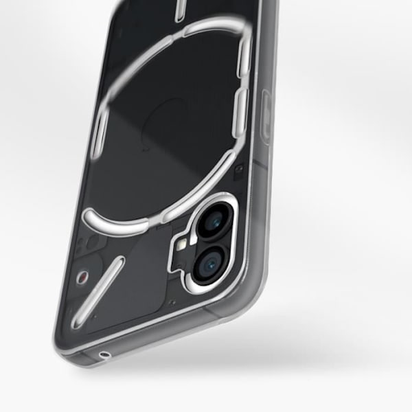 Nothing Phone 1 Case Soft Gel Silicone ja 9H Tempered Glass Film Musta ääriviivat Svart