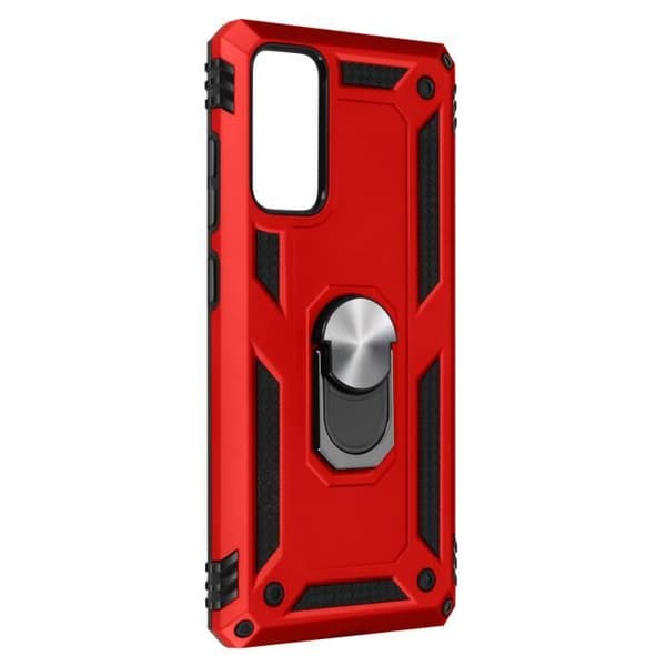 Coque - Samsung - Galaxy S20 FE - Stødabsorberende - Bi-materiale - Rød videostøtte Röd