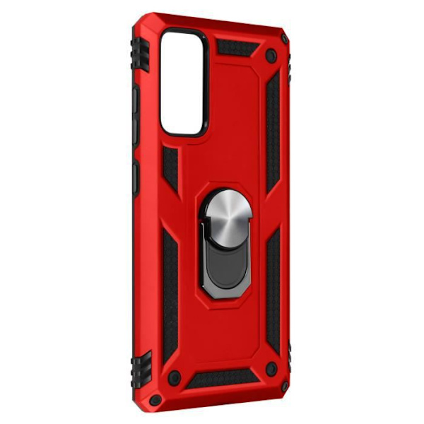 Samsung Galaxy S20 FE Cover Stødsikker Bi-materiale Ring Support Video Rød Rød