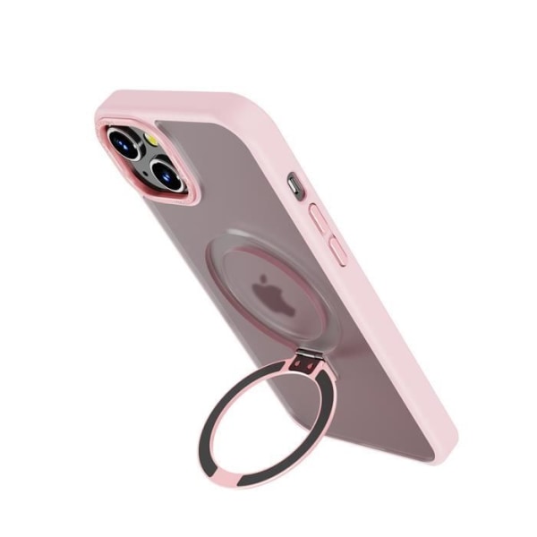 Suojakuori iPhone 15 Plus -puhelimelle rengastelinetoiminnolla MagSafe Muvit Pink Rosa