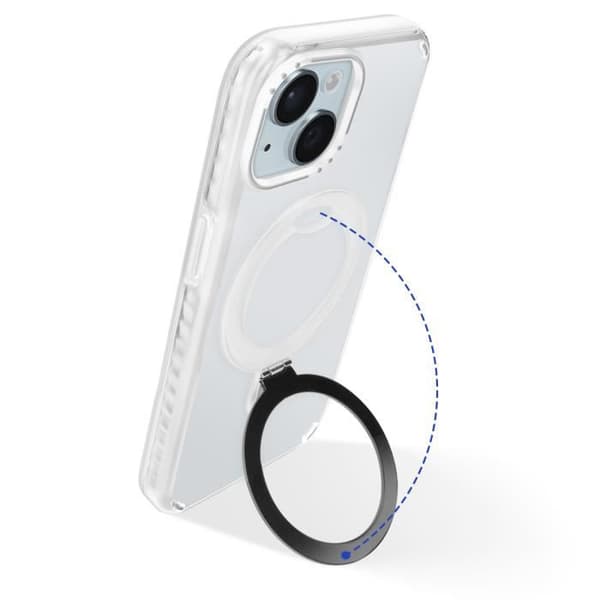 MagSafe-skydd för iPhone 15 Stöttålig med Fällbart Stöd Vit Vit