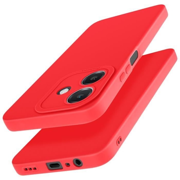 Coque för Oppo A40 Silikon Matt Kamera Skyddad Röd Röd