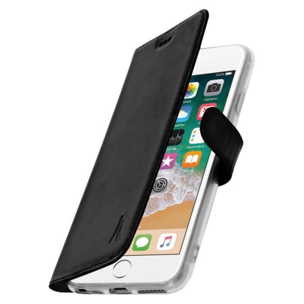 iPhone 6/6S/7/8 Läderplånboksfodral Support Funktion Akashi Black