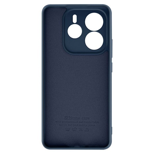 Coque för Xiaomi Redmi Note 14 5G Semi-rigid Soft-touch Anti-spår Blå Natt Blå