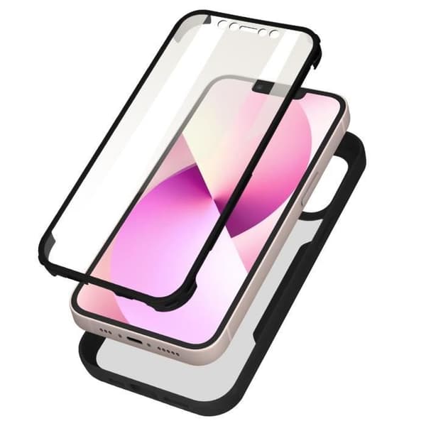 Hel beskyttende etui - Apple - iPhone 13 Mini - Stødabsorberende - Plexiglas - Sort Silikone Svart