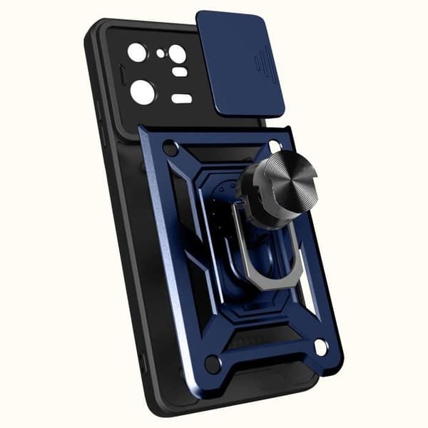 Etui til Xiaomi 13 Pro - AVIZAR - Midnight Blue - Hard Shell - Kameracover - Video Support Ring Blå