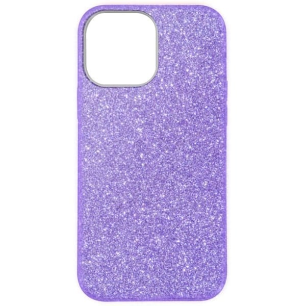 Skyddsskal - Ej specificerat - iPhone 13 - Halvhård silikon - Glittrande design - Lila Lila