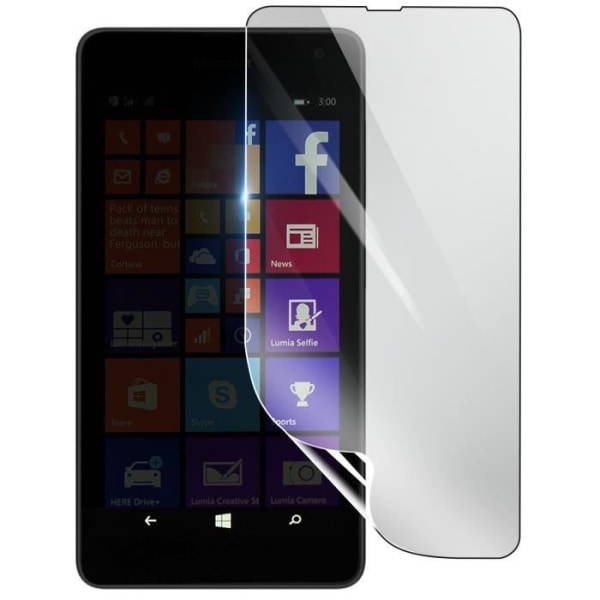Näytönsuoja - 3MK - Microsoft Lumia 535 - Iskunkestävä Hydrogeeli - Läpinäkyvä - Naarmuuntumaton Transparent