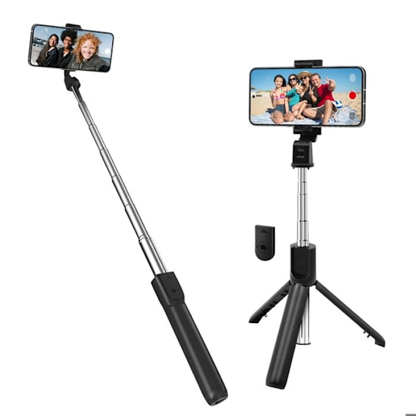 Selfie-stativ med utdragbar stativ och Bluetooth-fjärrkontroll LinQ Svart