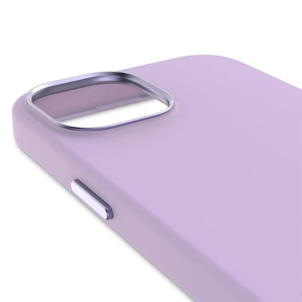 Coque - Dekoodattu - iPhone 15 Plus - Silikonimatto - Yhteensopiva MagSafe - Iskunkestävä 1,2 m korkeudelta Lavendel