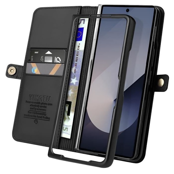 Fodral till Samsung Z Fold 6 Multifunction Flip Magnetic Tab Svart Svart