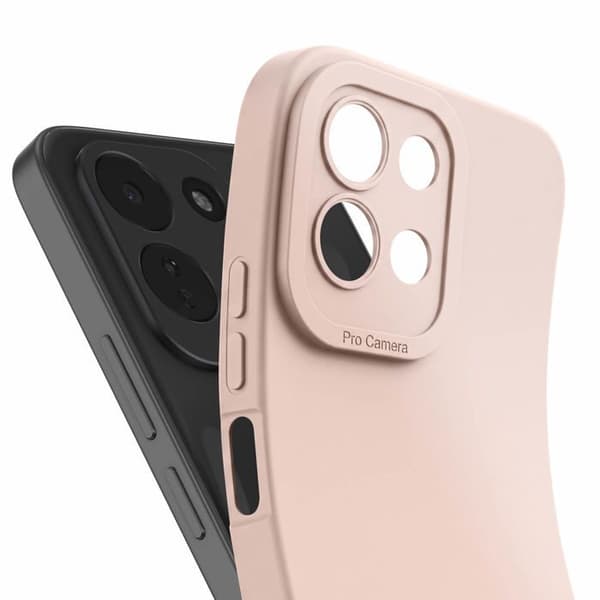 Silicone cover til Xiaomi Redmi 17, blød beskyttelse, stødabsorberende, rosa Ros