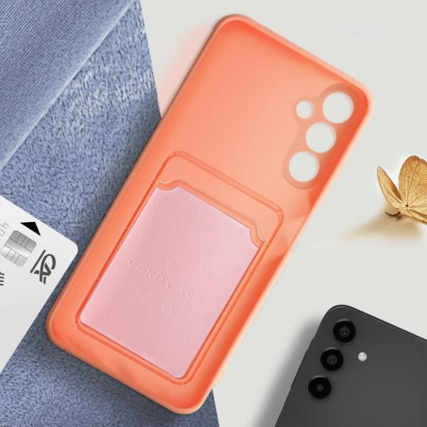 Coque - AVIZAR - Samsung Galaxy A25 5G - Mjuk - Integrerad kortfack - Anti-fingeravtryck Rosa