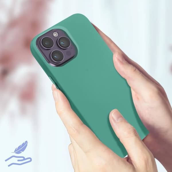 Coque iPhone 14 Pro - Noname - Semi-rigid - Turkis - Soft-touch - Let og tynd Turkos