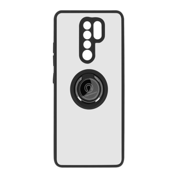 Xiaomi Redmi 9 Case Bi-material Metal Ring Black Tukitoiminto Musta Svart