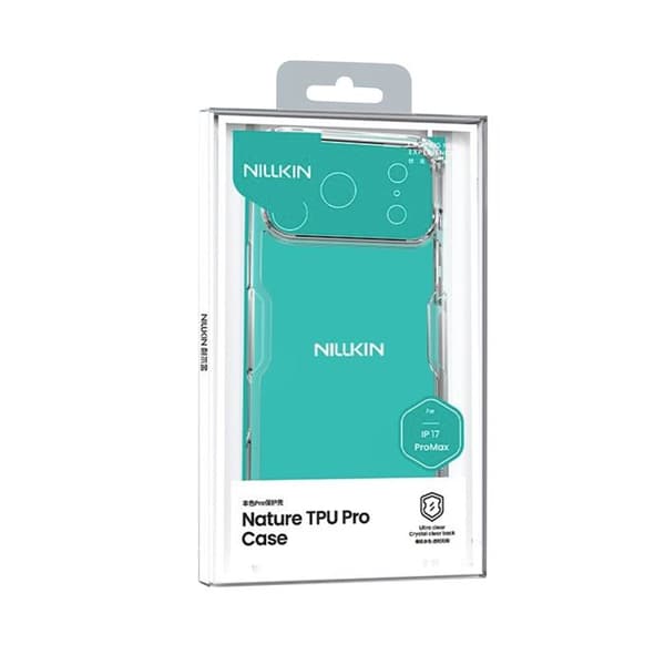 Cover til iPhone 17 Pro Max Model Nature TPU Pro Design Bi-materiale Nillkin Transparent Vit