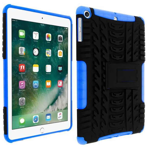 Coque iPad 9.7 - AVIZAR - Forstærket stødabsorbering - Indbygget støtte - Blå - Unisex Blå