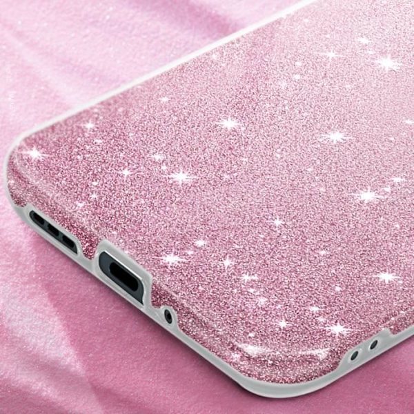 Fodral till Xiaomi Redmi 13C Glitter Semi-rigid Silicone Thin Pink Rosa