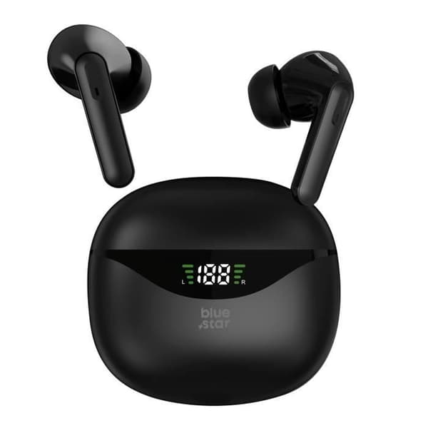 Bluetooth-hörlurar - BLUESTAR - Svart modell - 4,5h batteritid - IPX4 vattentäthet - Touchkontroll Svart