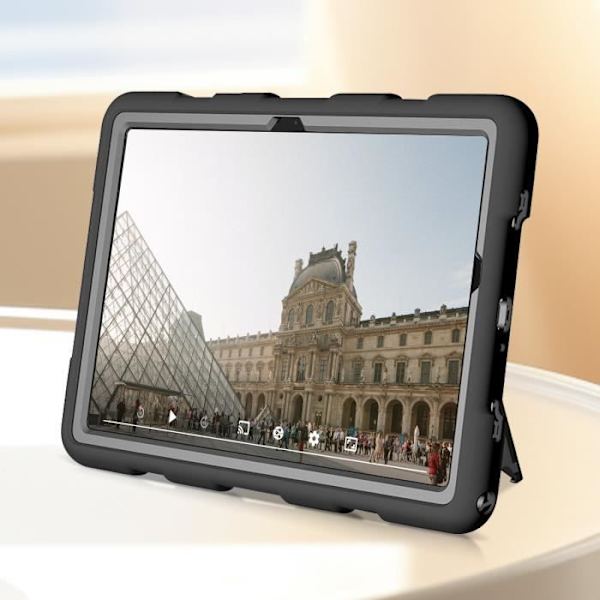 Fodral till Galaxy Tab A9 Plus Stötsäkert stöd och roterande handtag Svart Svart