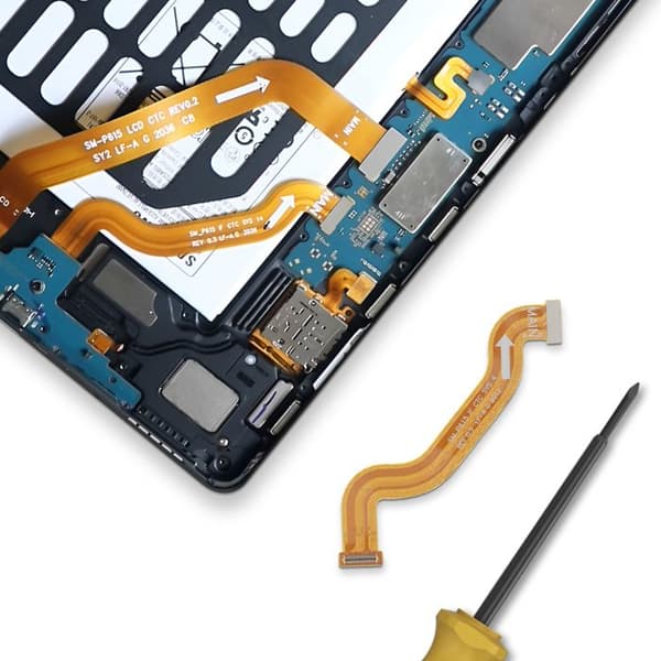 Erstatningsbånd - AVIZAR - Galaxy Tab S6 Lite 2022 - Hovedconnector - Gul farve - Flex Gul