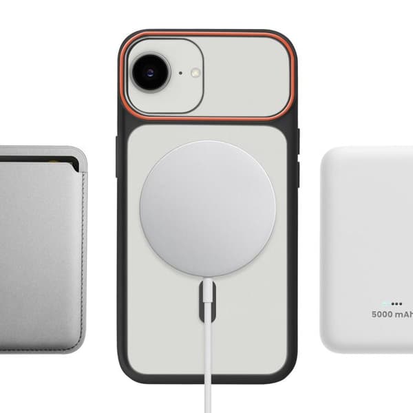 Cover til iPhone 16e Bi-Materiale Design Kompatibel med MagSafe Sort Svart