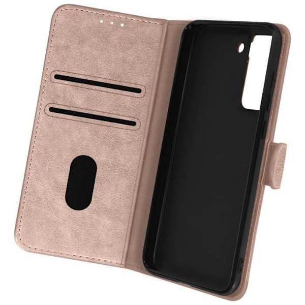 Etui för Samsung Galaxy S21 FE - AVIZAR - Plånboksfodral - Videostöd Funktion - Roséguld Rose guld