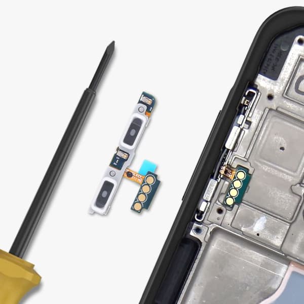 Volumenknap - SAMSUNG - Galaxy A26 - Original - Perfekt pasform - Sort Svart