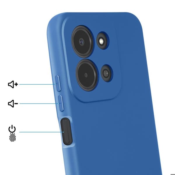 Redmi 15C Soft-Touch -silikonikuori Fast Cover -sarja sininen Blå