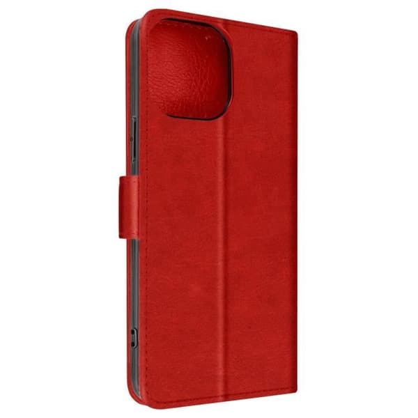 iPhone 14 Pro Case Flip Wallet Video Support Function Punainen Röd
