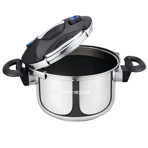 Tryckkokare - ROSENBERG - 7L - Rostfritt stål - Non-stick - För alla spisar med säkerhetsventil Grå