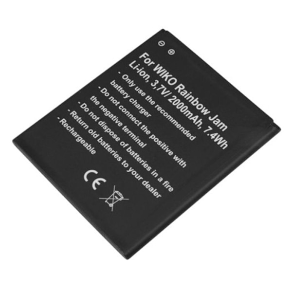 Erstatningsbatteri til Wiko Rainbow Jam Li-ion 3.7V 1700mAh 6.3Wh