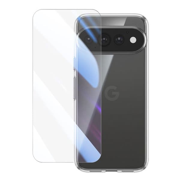 Beskyttelsespakke til Pixel 11 Pro med Cover og Tempereret Glas Mayaxess Transparent Vit