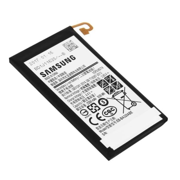 2300mAh erstatningsbatteri - Samsung Galaxy Core Prime - Sort Svart